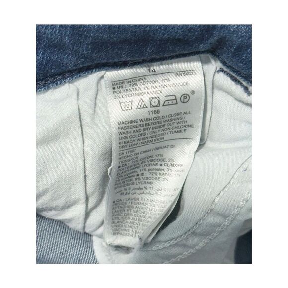 Old Navy Women's Denim Distressed Super Skinny Ankle Jeans Dark Blue Size 14‎ - Picture 6 of 8